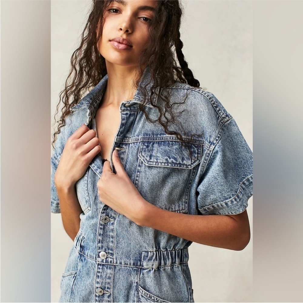 Free people Marci cuffed shortalls XS - Picture 5 of 11